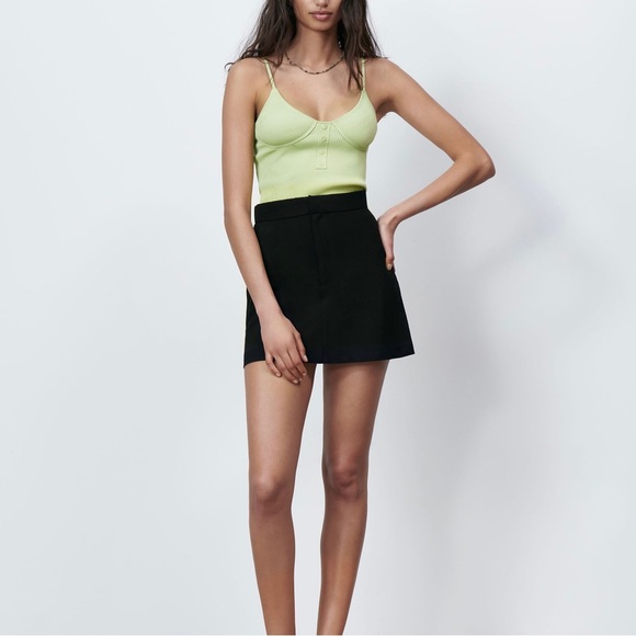 Zara Linen Blend Mini Skirt - Picture 2 of 8